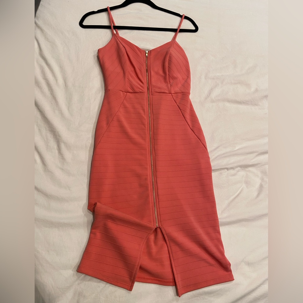 Coral Full Zip Dress - Picture 2 of 3